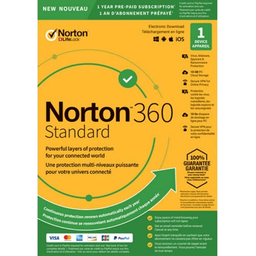 Norton 360 Standard – 1-Year / 1-Device – Canada