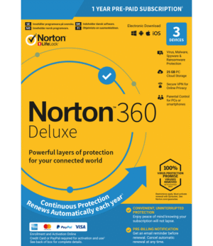 Norton 360 Deluxe Subcription 3 Devices